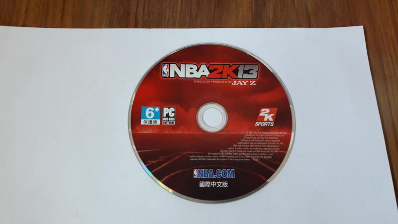 美國職業籃球 2K13《NBA 2K13》國際中文版．PC版 PC GAME 電腦遊戲 二手 C72