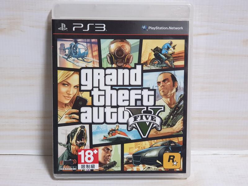 {哈帝電玩}~PS3 原版遊戲 俠盜獵車手5 Grand Theft Auto V GTA5 中文版 光碟無刮 有盒書~
