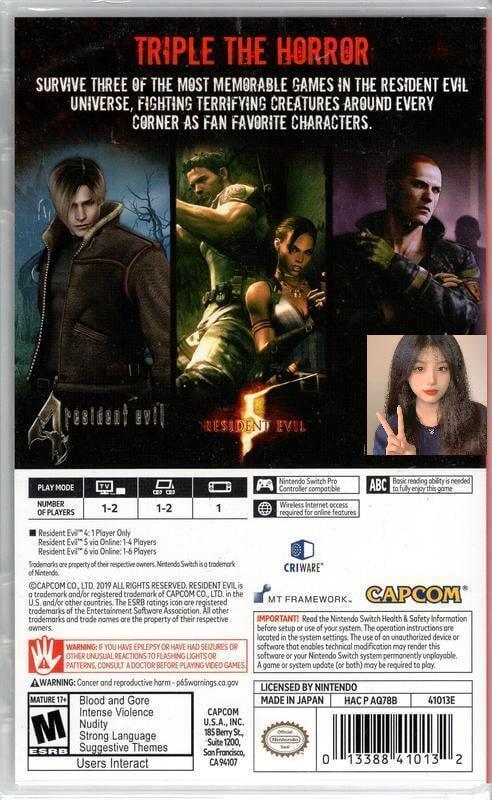 【現貨】Switch遊戲 NS 惡靈古堡 三重包456 Resident Evil 中文版