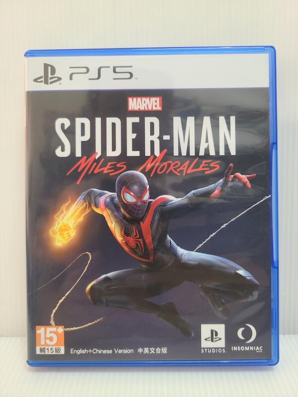 PS5 漫威蜘蛛人 邁爾斯摩拉斯 中文版 二手 盒裝保存良好 光碟無刮痕