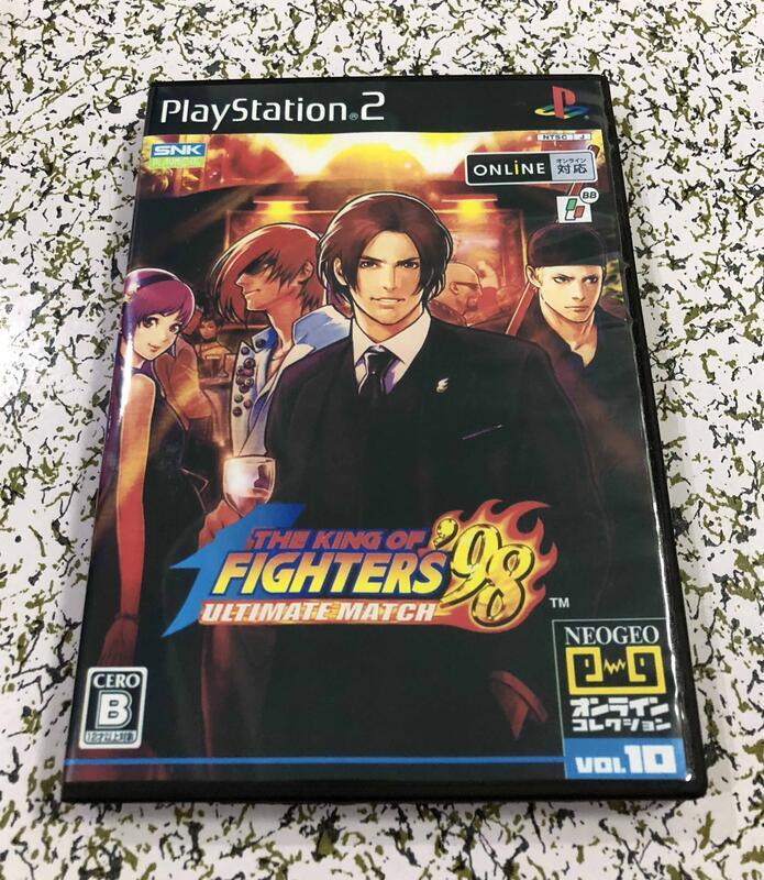PS2彩盤有盒 拳皇98UN JP版『兩盤起售』