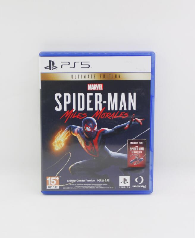 【青蘋果】PS5：漫威蜘蛛人 邁爾斯 麥爾斯 MARVELS SPIDER MAN 中文版 二手遊戲片 #DB163