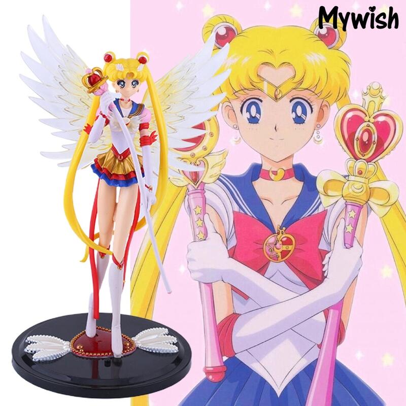 Mh-sailor Moon 模型精緻的生日禮物便攜式Tsukino Usagi 公主可動人偶, 用於花園裝飾