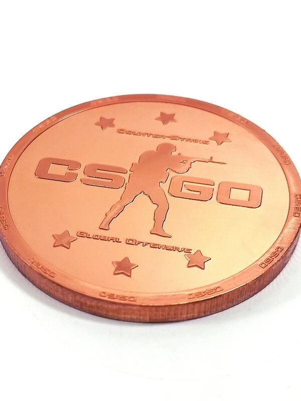 【立減20】極速發貨CSGO反恐精英游戲幸運幣 紫銅色硬幣全球攻勢紀念章CS徽