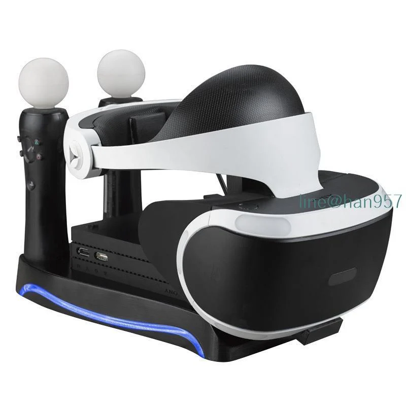 二代PS VR支架底座PSVR手柄雙充USB HUB4合1多功能PSVR支架