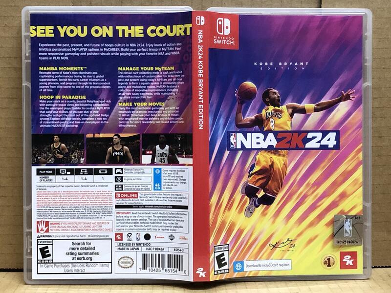 NS NBA 2K24 (中文版) 二手